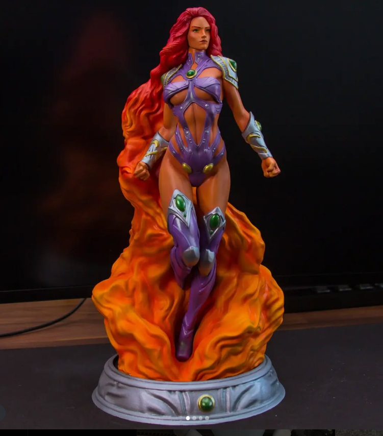 Starfire Handpainted Figurine — Teen Titans