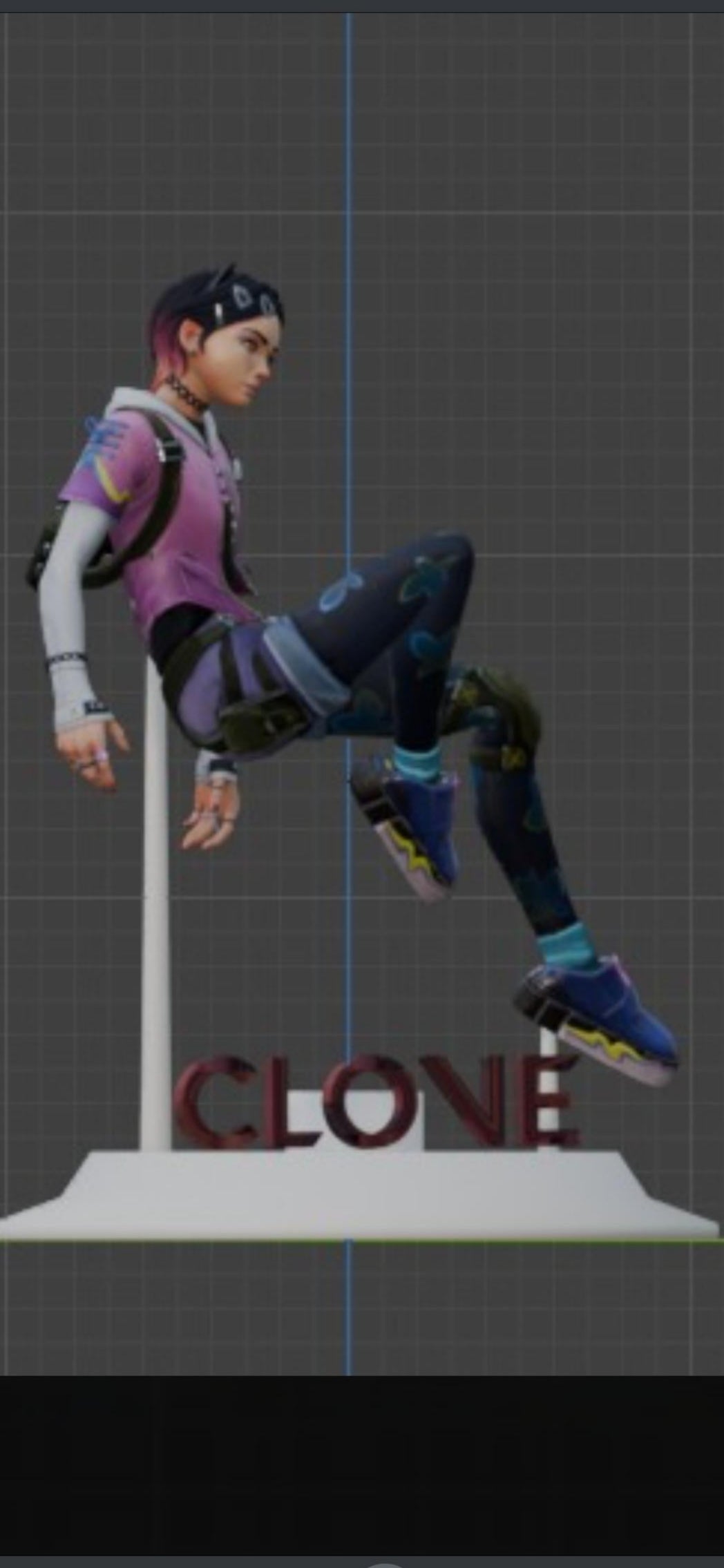Bespoke Clove from Valorant – Custom 3D Figurine for Maya