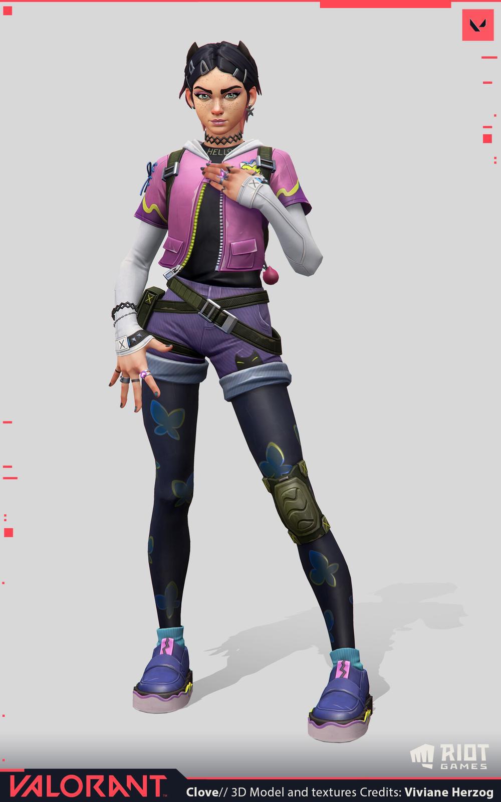 Bespoke Clove from Valorant – Custom 3D Figurine for Maya
